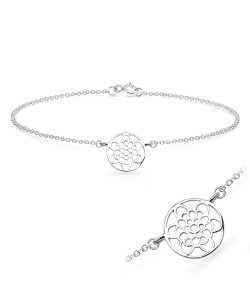 Flower Silver Bracelet BRS-615